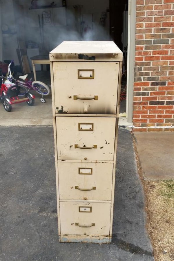 Pellet Smoker in File Cabinet 