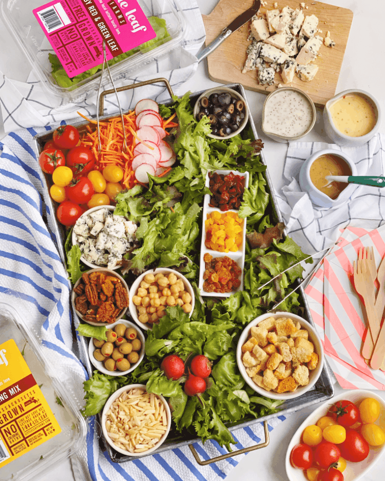 DIY Salad Bar Salad Bar Grazing Board