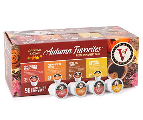 Őszi kedvencek változatos csomag K-Cup Keurig 2.0 kávéfőzőkhöz, 96 darab, Victor Allen's Coffee Single Serve kávépadok