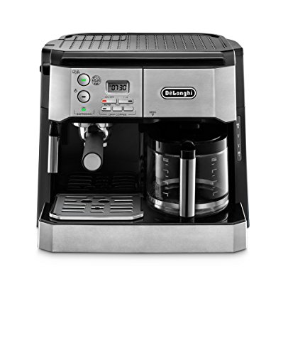 DeLonghi BCO430 Συνδυασμός καφετιέρας εσπρέσο με αντλία και καφετιέρα στάγδην 10 φλιτζανιών με ράβδο αφρισμού, ασημί και μαύρο