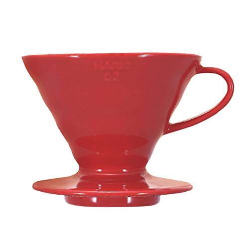 Hario V60 keramisk kaffedroppare, storlek 02, röd