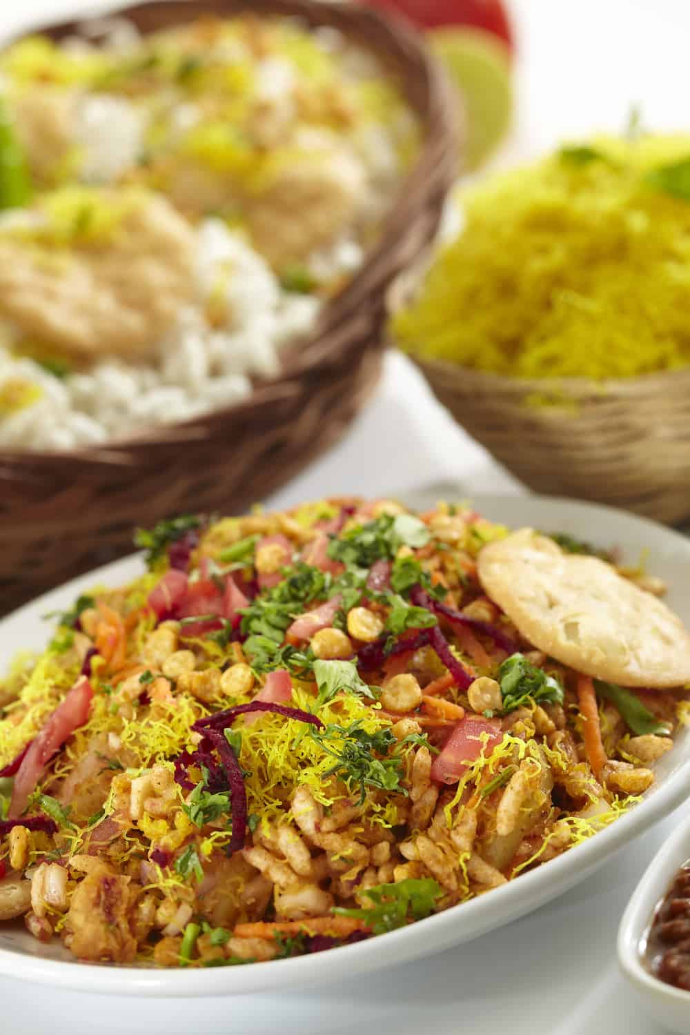 Indisch straatvoedsel Bhel Puri