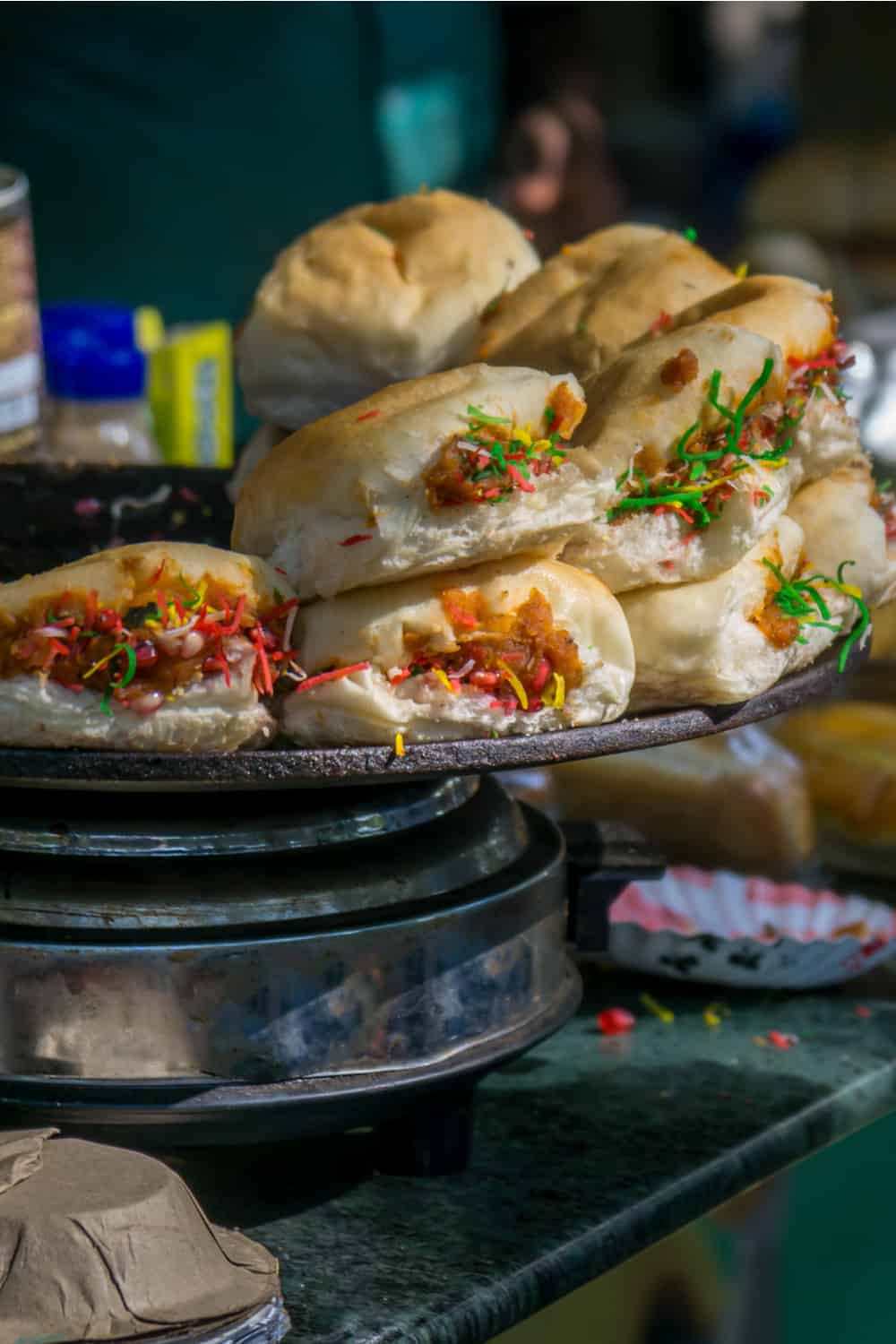 Indisch straatvoedsel Vada Pav