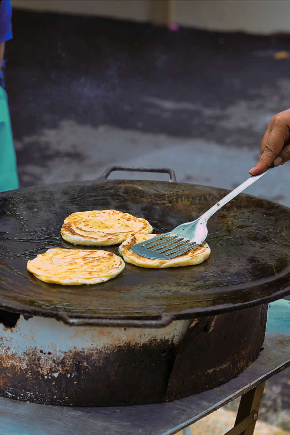 Indisch straatvoedsel Roti