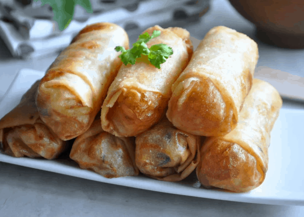 Σιγκαπούρη Street Food Deep-Fried Spring Rolls